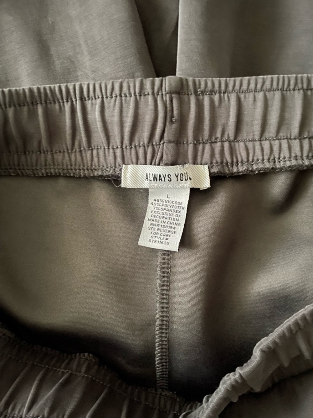 Always Charcoal Gray Wide-Leg Knit Pants - Picture 9 of 9